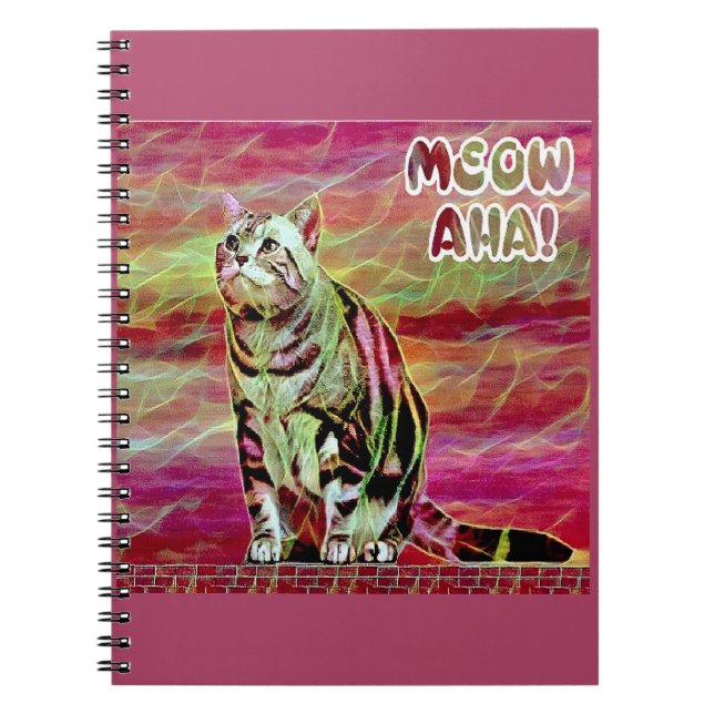 Caderno Espiral Gato Tabby Prateado (Frente)