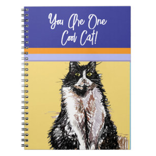 Caderno Espiral Gato Tuxedo Pastel Gatos Meninos Você É Um Gato Le
