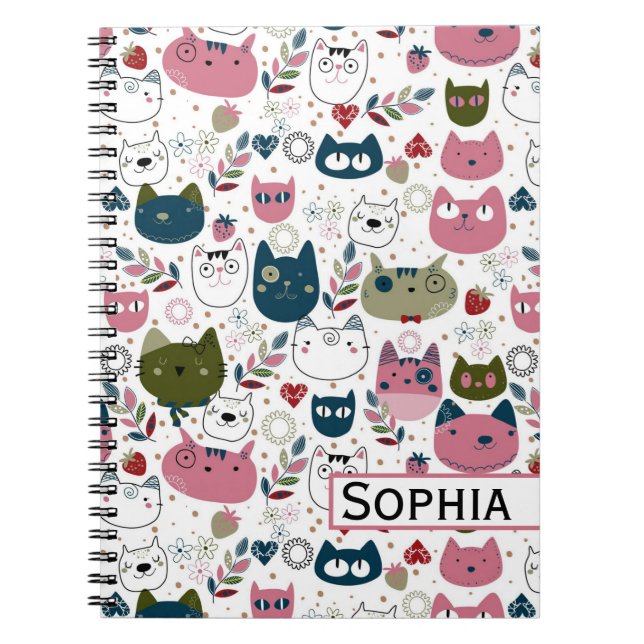Caderno Espiral Gatos (Frente)