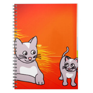 Caderno Espiral Gatos de Cartum