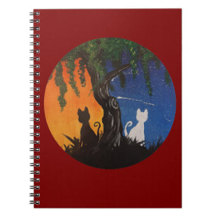 Caderno Espiral Gatos Dia/Noite