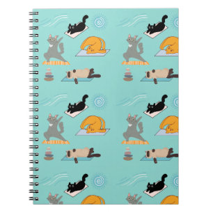 Caderno Espiral Gatos Engraçados no Yoga