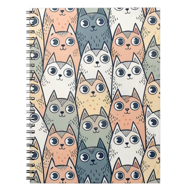 Caderno Espiral Gatos Fofos  (Frente)