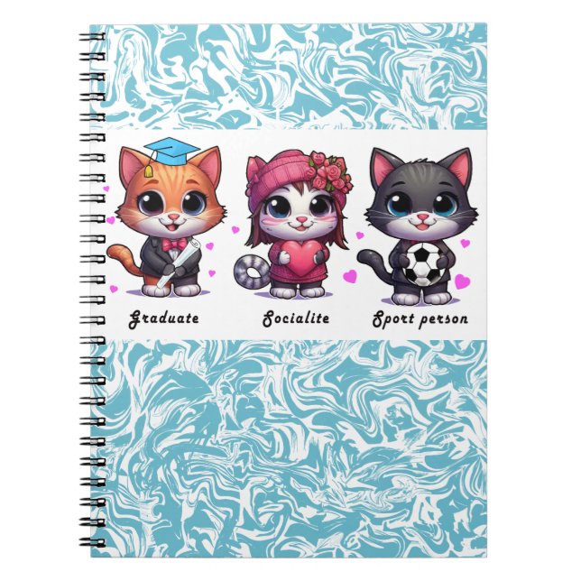 Caderno Espiral gatos fofos (Frente)