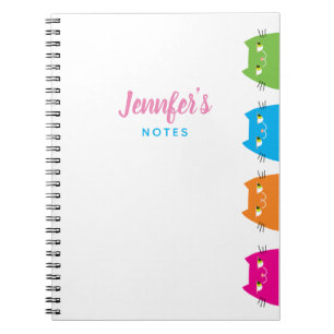 Caderno Espiral Gatos Fofos Kawaii