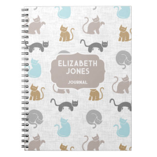 Caderno Espiral Gatos Fofos, Paleta de Cores Urbanas