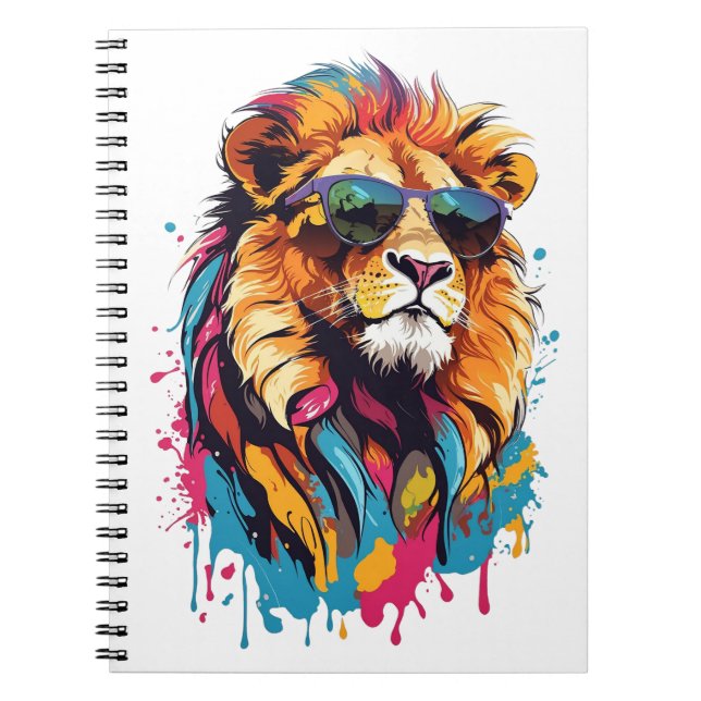 Caderno Espiral Gatos legal: O Notebook Lion (Frente)