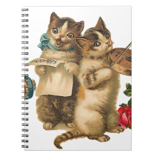 Caderno Espiral Gatos Musicais