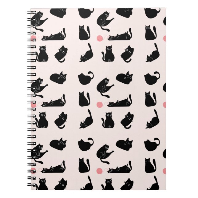Caderno Espiral Gatos Pretos bobos (Frente)