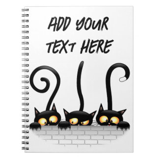 Caderno Espiral Gatos travessosos, divertidos e engraçados