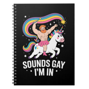 Caderno Espiral Gay de som Estou Vestindo saia Unicorn LGBTQ
