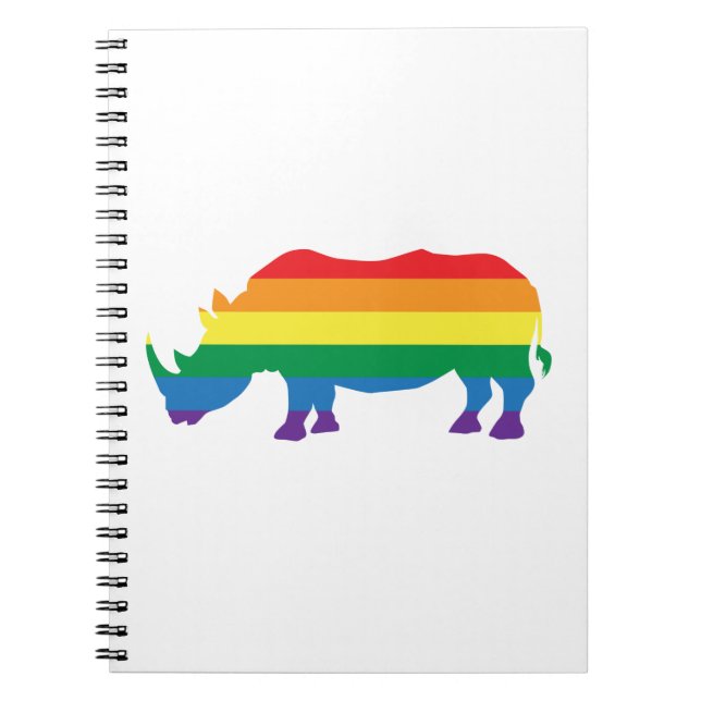 Caderno Espiral Gay-Pride-Rhino (Frente)