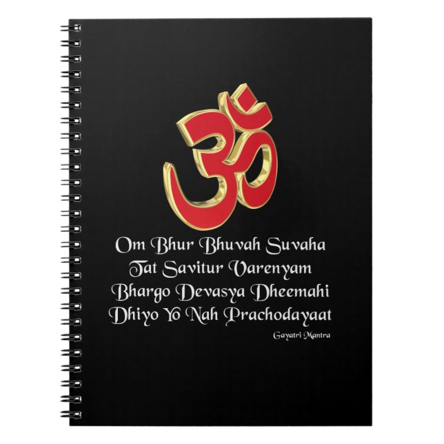 Caderno Espiral Gayatri mantra (Frente)
