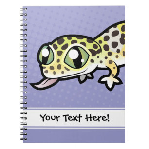 Caderno Espiral Geco do leopardo dos desenhos animados