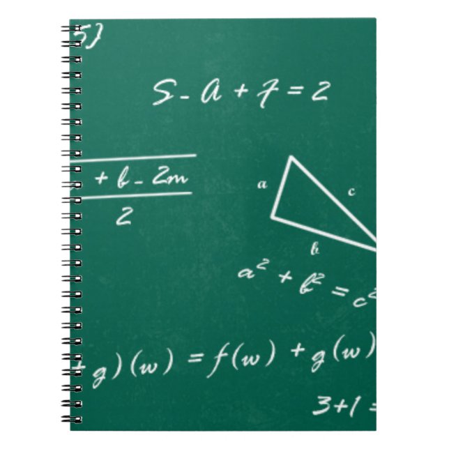 Caderno Espiral geek de álgebra professor de matemática (Frente)