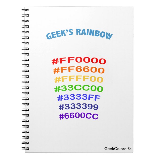 Caderno Espiral Geek' s Rainbow (Frente)