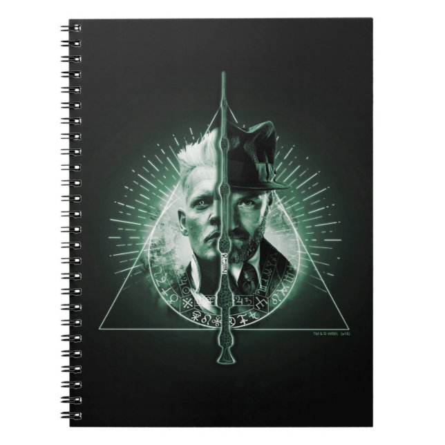 Caderno Espiral GELLERT GRINDELWALD™ Versus Dumbledore (Frente)