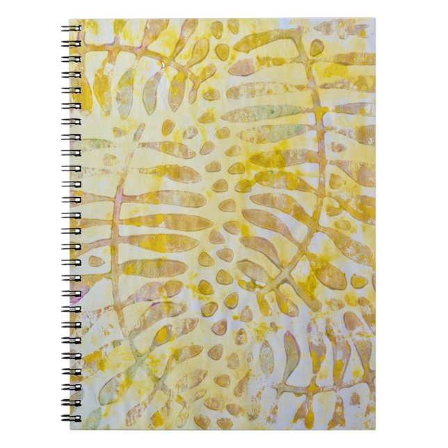 Caderno Espiral Gelli Folhas de Ouro Impresso (Frente)