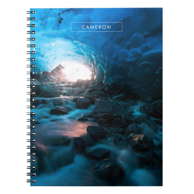 Caderno Espiral Gelo e neve | Mendenhall Glacier, Juneau, Alasca (Frente)