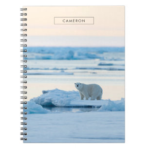 Caderno Espiral Gelo e neve Polar Bear Iceberg Noruega