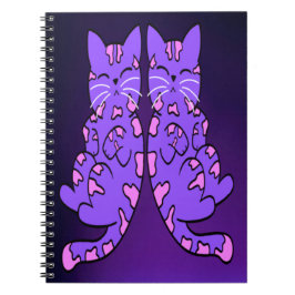 Caderno Espiral Gêmeos de Kitten Roxos
