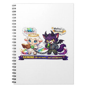Caderno Espiral Gêmeos Divertidos do Zodíaco de Gêmeos - Ovelha An