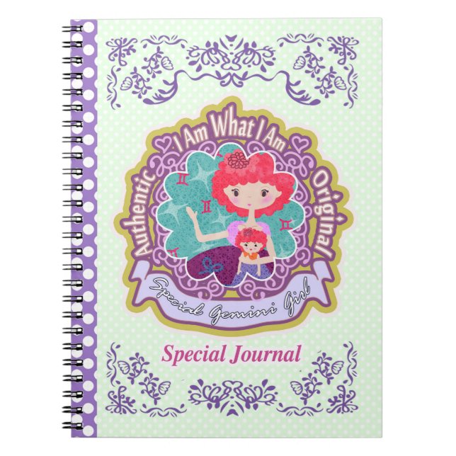 Caderno Espiral Gemini Horoscope (Frente)