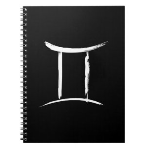Caderno Espiral GEMINI O GÊMEO Símbolo Zodiaco Primavera Astrologi