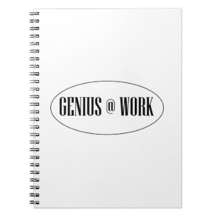 Caderno Espiral Gênio no logotipo do trabalho