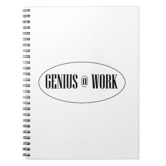 Caderno Espiral Gênio no logotipo do trabalho