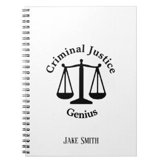 Caderno Espiral Gênio personalizado da justiça penal