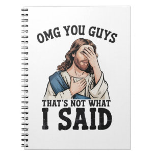 Caderno Espiral Gente, não foi o que eu disse Jesus Meme