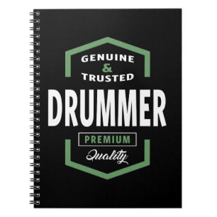 Caderno Espiral Genuine Drummer - Ideias Gift