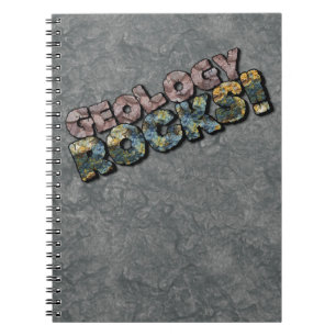 Caderno Espiral Geologia Rocks! Humor de Ciência do Geek nerd