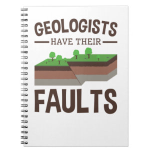 Caderno Espiral Geólogos Têm Suas Falhas Geology Earth Science