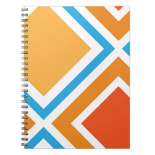 Caderno Espiral geometria de abstrato diamante