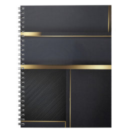 Caderno Espiral Geometria Luxuosa Dourada