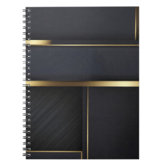 Caderno Espiral Geometria Luxuosa Dourada