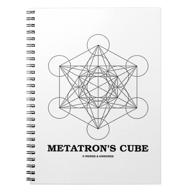 Caderno Espiral Geometria Sagrada do Cubo da Metatron (Frente)