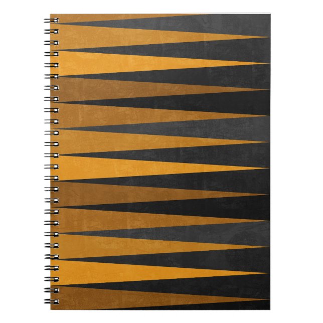Caderno Espiral Geometric Black Yellow (Frente)