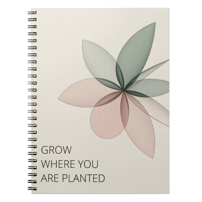 Caderno Espiral Geometric Bloom Modern Cover Art (Frente)