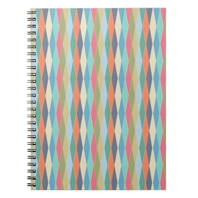 Caderno Espiral Geométrico, abstrato. (Frente)