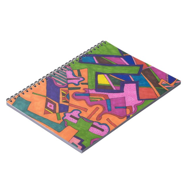 Caderno Espiral "Geométrico" - Abstrato Art (Left Side)