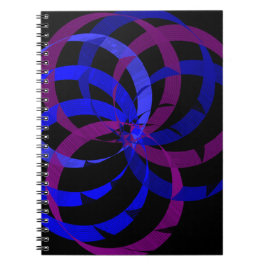 Caderno Espiral Geométrico de Frutas Vermelhas