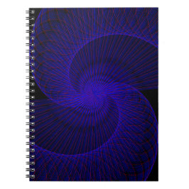 Caderno Espiral Geométrico de Funil Duplo de Cima 