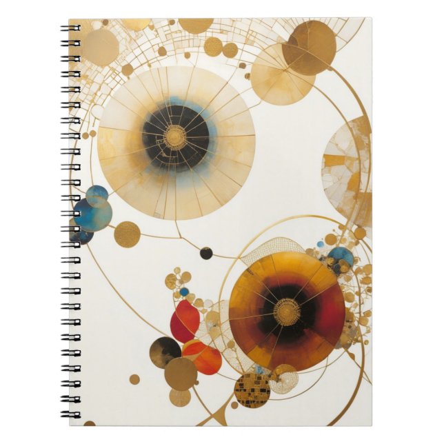 Caderno Espiral Geométrico Floral (Frente)