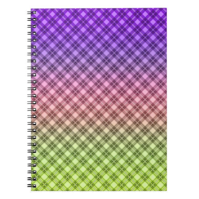 Caderno Espiral Geométrico, gradiente, Ombre (Frente)