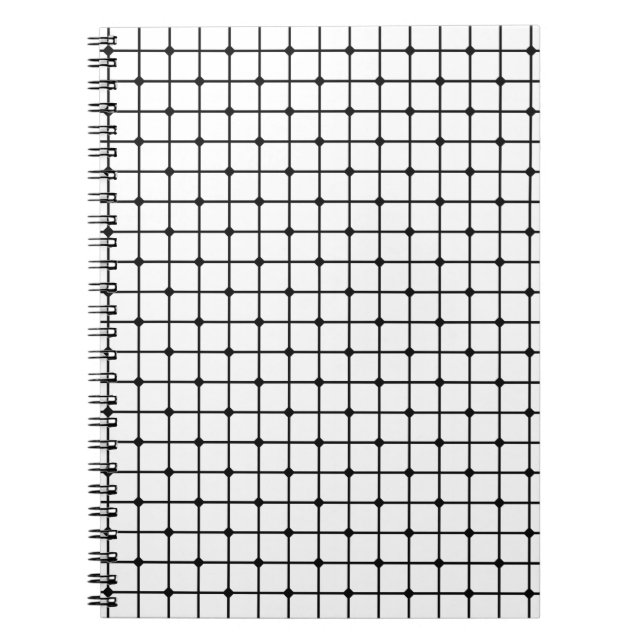 Caderno Espiral Geométrico monocromático de malhagens (Frente)