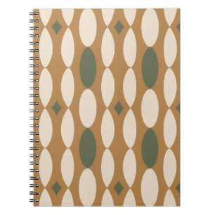 Caderno Espiral Geométrico Retro
