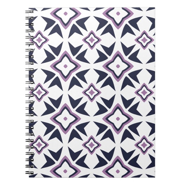 Caderno Espiral Geométrico Rotor Roxo (Frente)